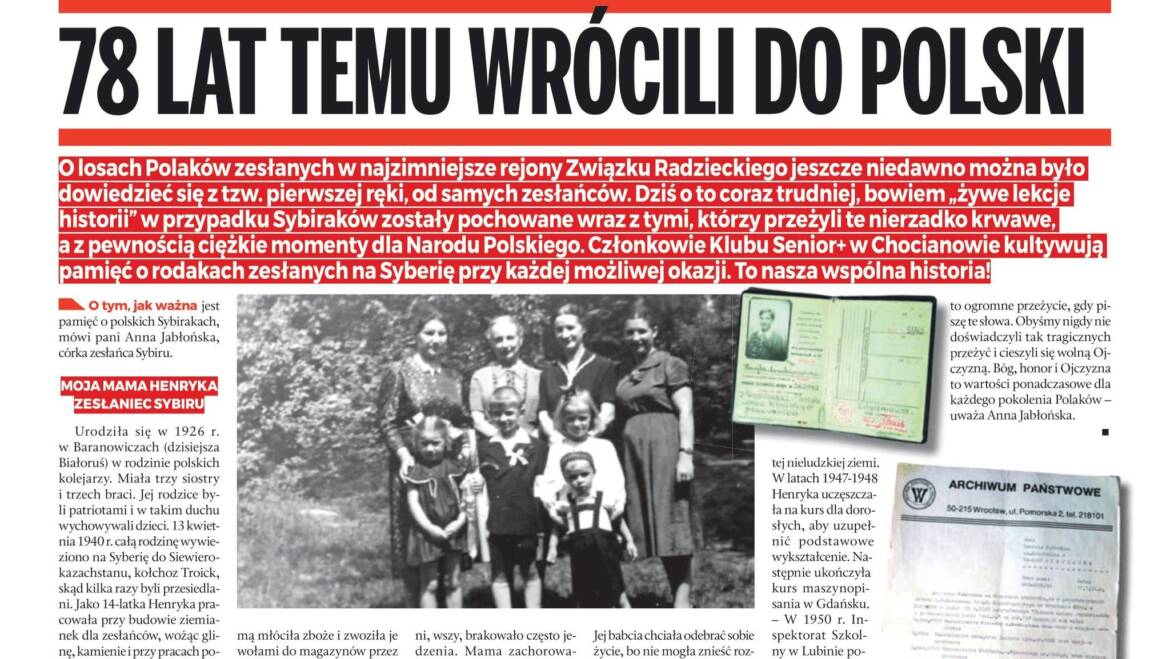 78 Lat temu wrócili do polski